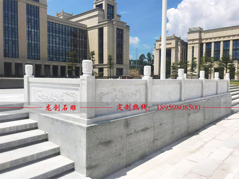 广东省深圳莫斯科大学汉白玉栏杆制作安装