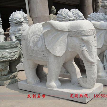 石雕大象加工 石雕大象定制厂家