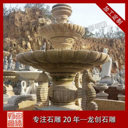 石雕喷泉加工厂家 出售石雕喷泉水钵