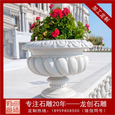 哪里有做欧式石雕花盆 惠安石雕花钵厂家