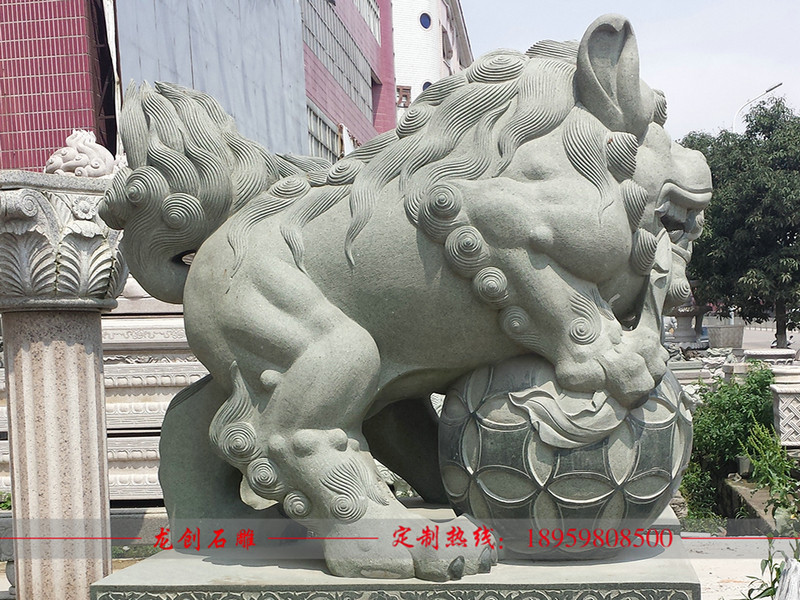 石雕狮子制作批发厂家——龙创石雕
